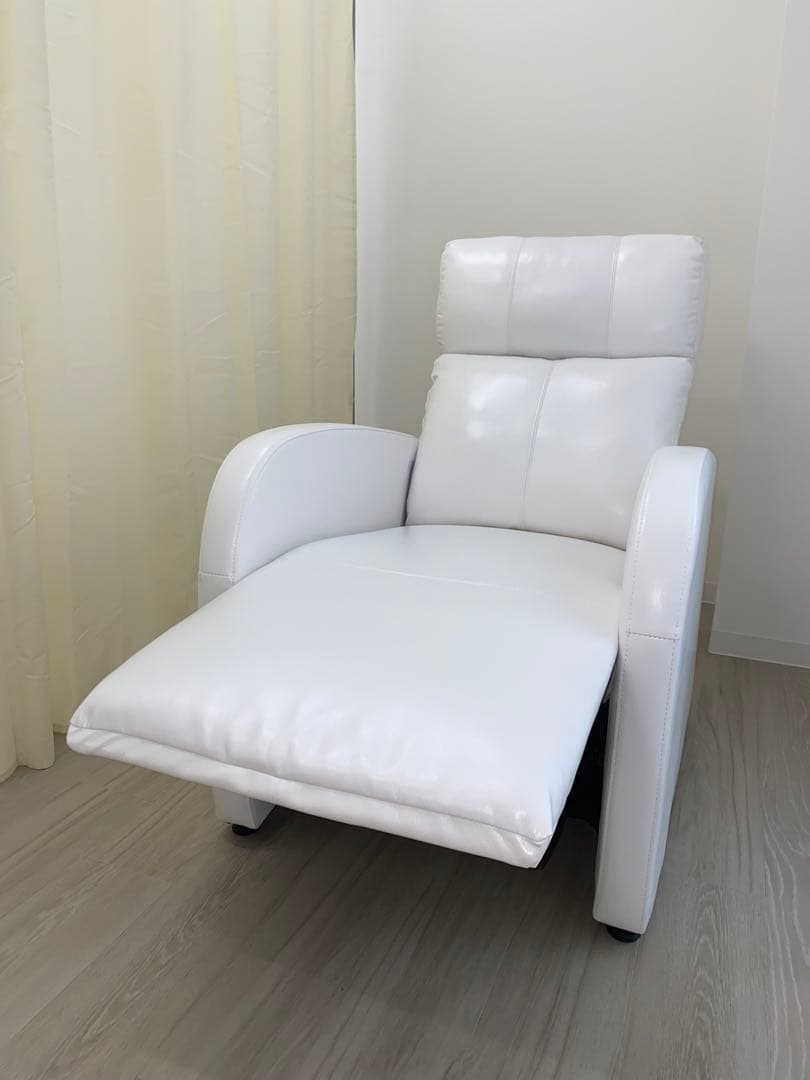 ネイル・アイラッシュ用ラウンジチェアDX ホワイト　施術台