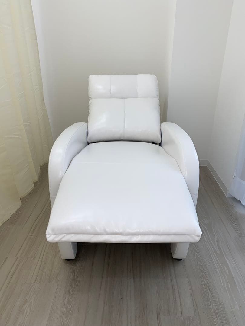 ネイル・アイラッシュ用ラウンジチェアDX ホワイト　施術台