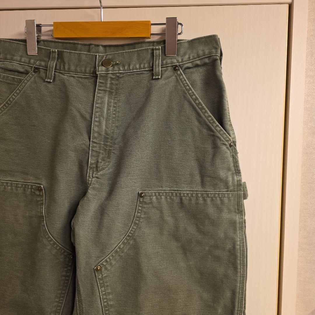 2007年メキシコ製　カーハート　ダブルニーブラック　ペインターパンツ　フェード