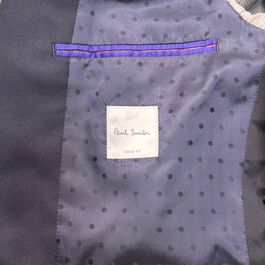 現行 良品 ポールスミス 水玉裏地 セットアップ ネイビー M