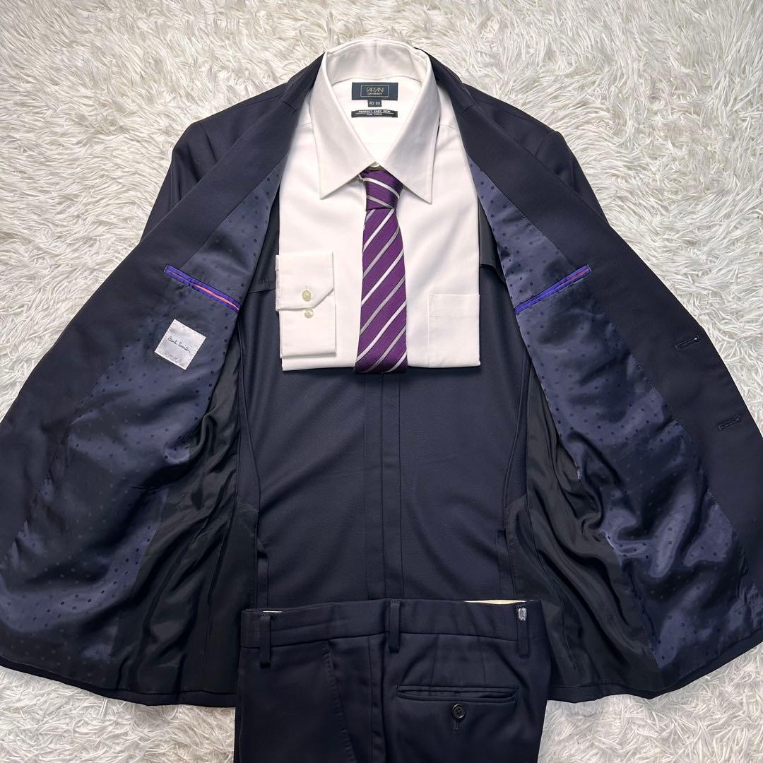 現行 良品 ポールスミス 水玉裏地 セットアップ ネイビー M