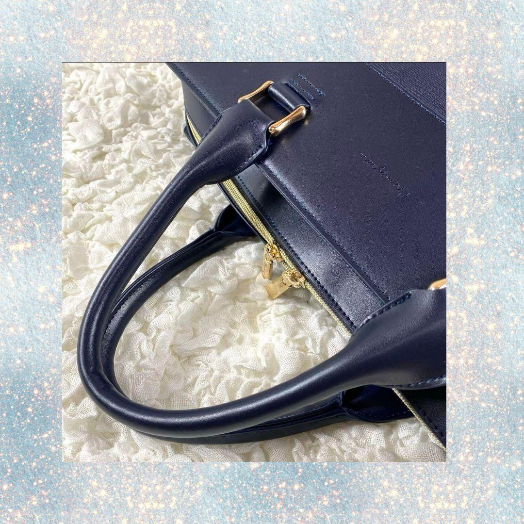 #売切り値#匿名美品 「#目々澤鞄 #ビジネスバッグ #ネイビー #A4 」