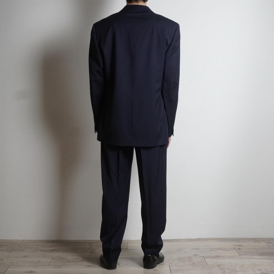 GIANNI VERSACE シングルセットアップスーツ ネイビー/UW350