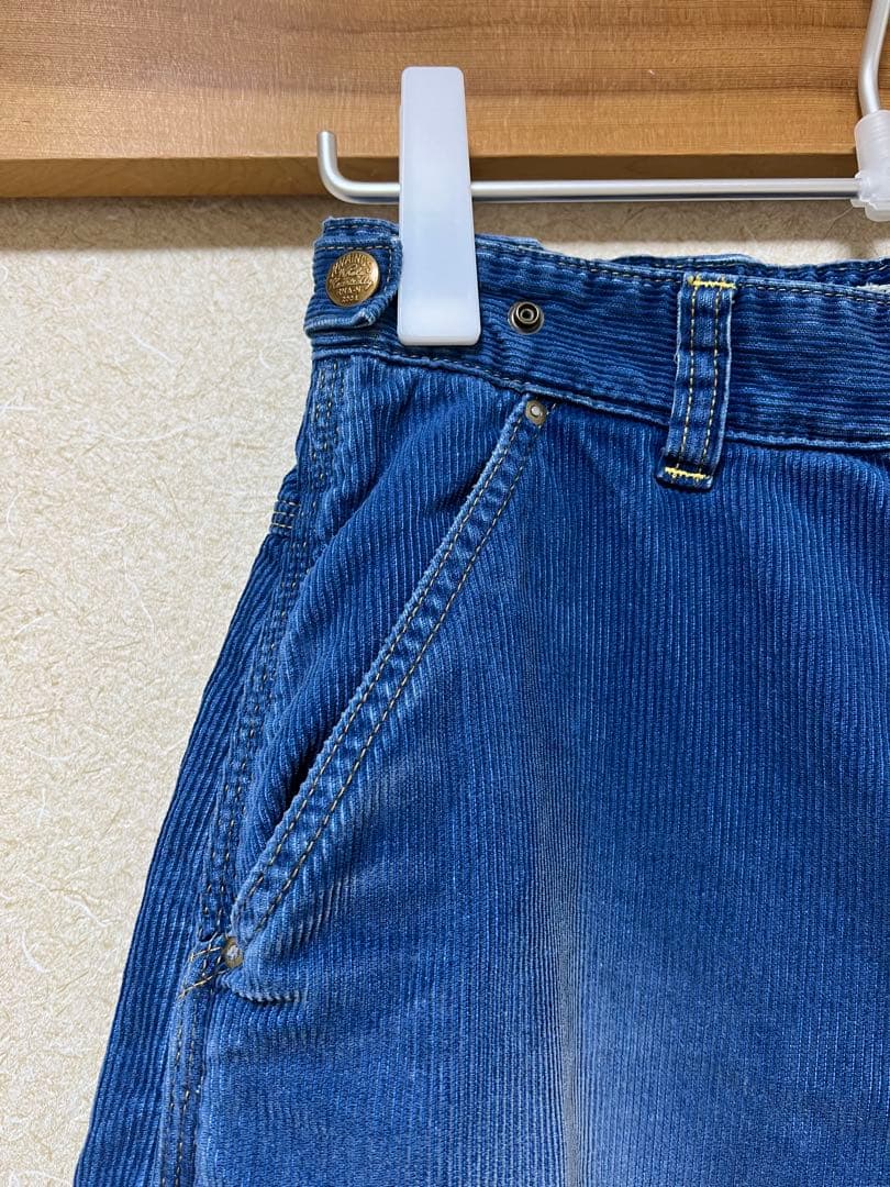 “RNA-N”ユーズドライクコーディロイワークパンツ・インディゴブルー・未使用品