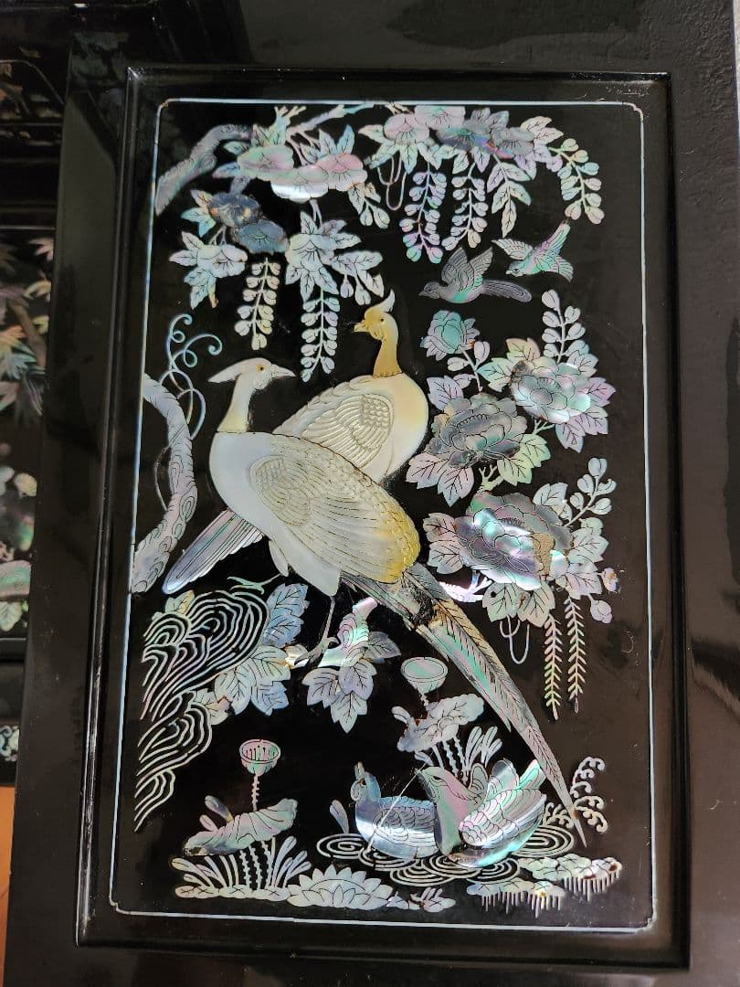 希少螺鈿の鏡台　高級家具アンティークヴィンテージ古道具骨董美術品