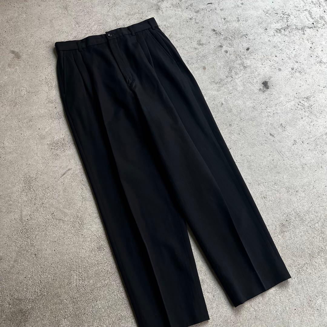 90's コムデギャルソンオムプリュス 2タック ウールギャバジン スラックス