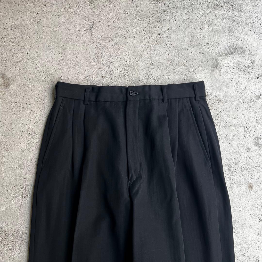 90's コムデギャルソンオムプリュス 2タック ウールギャバジン スラックス