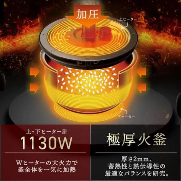 【未開封】圧力IH炊飯器 RC-PGA50 5.5合 ブラック