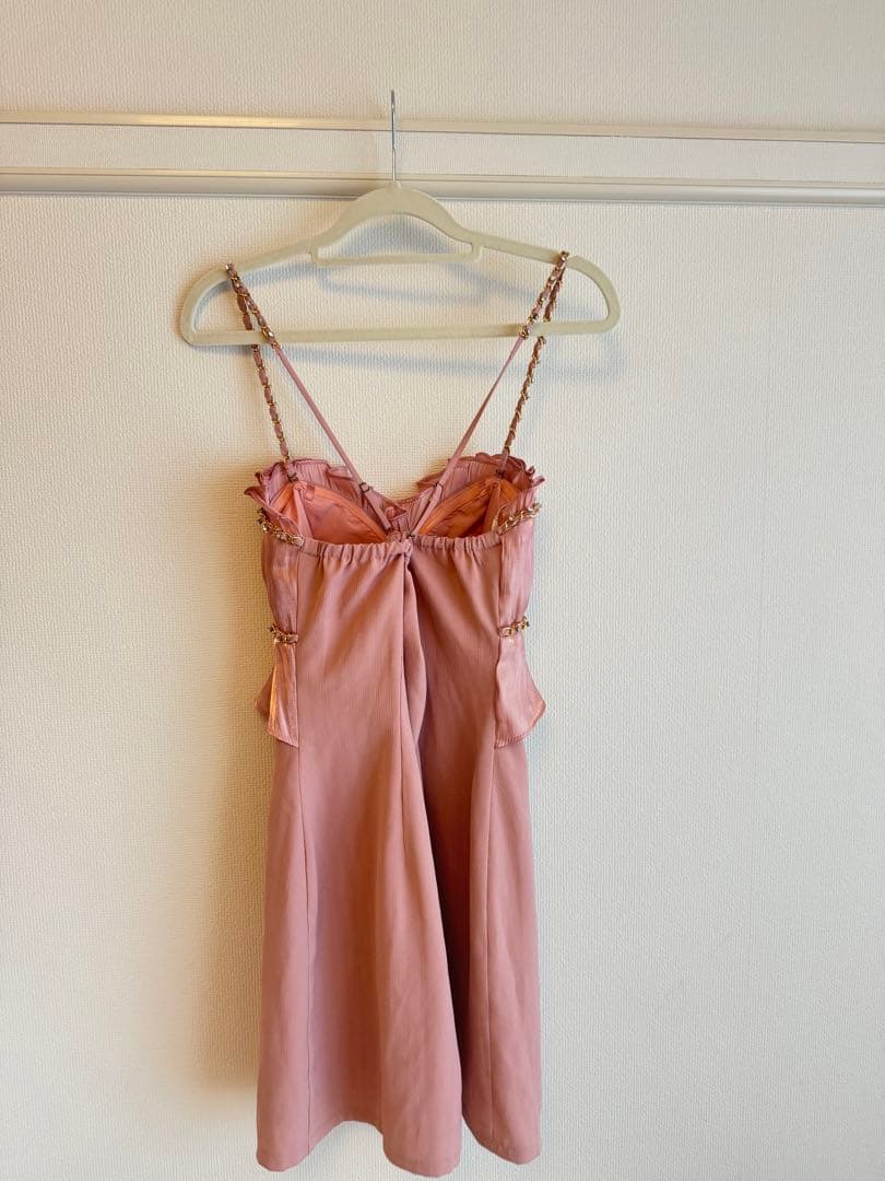 angelr ベアトップクロスショルダー 3wayフリルフレアミニドレス