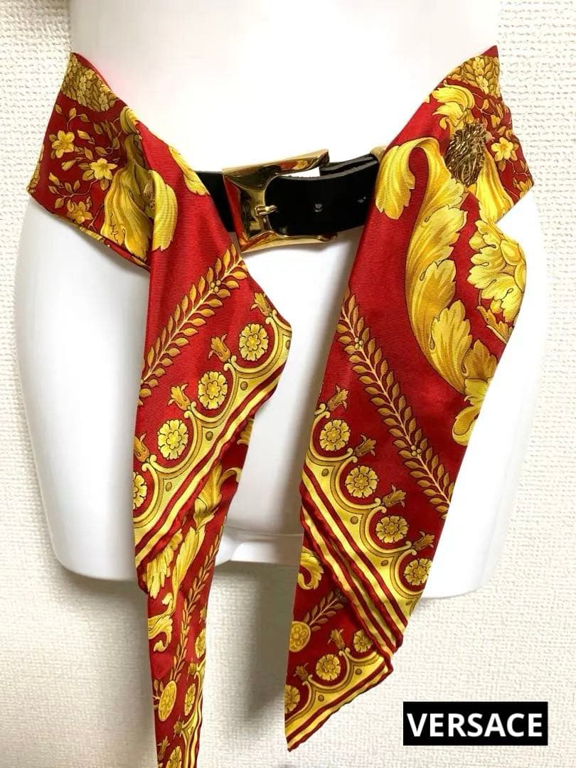 ✨VERSACEベルサーチ・シルクベルト✨ ✨希少な逸品✨最終特価最安値✨