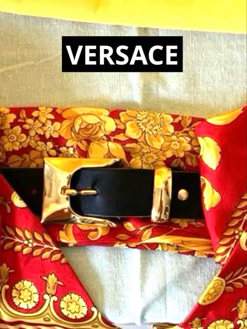 ✨VERSACEベルサーチ・シルクベルト✨ ✨希少な逸品✨最終特価最安値✨
