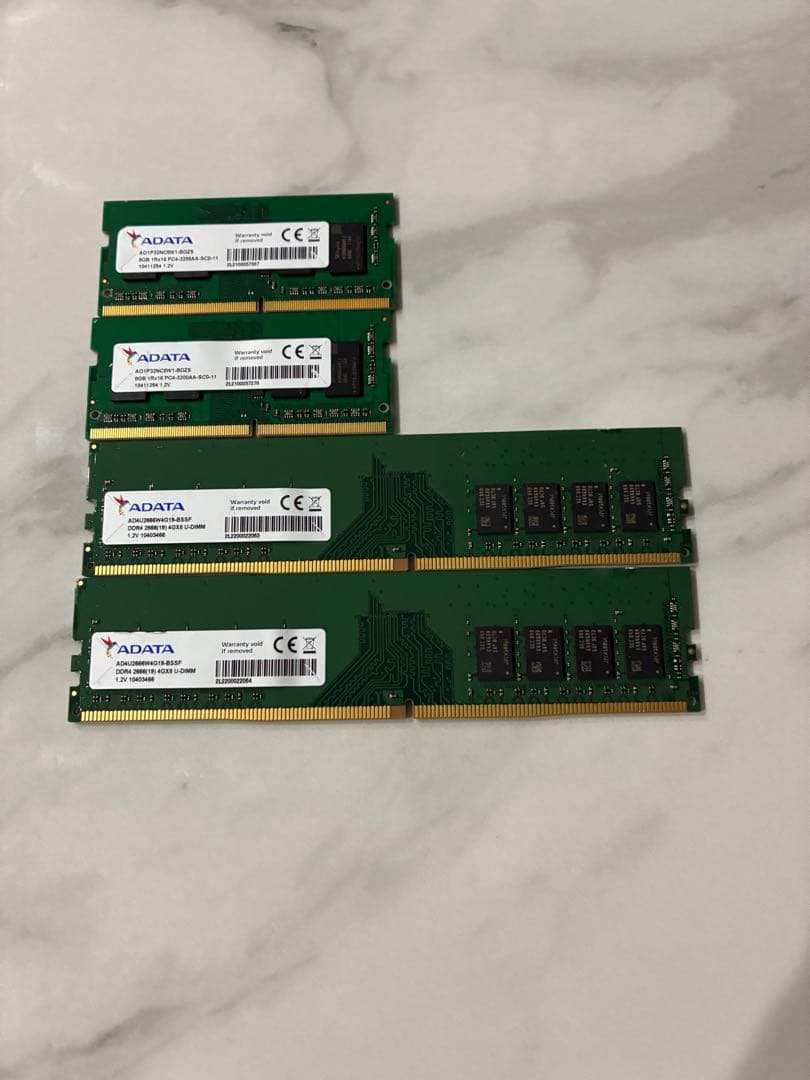 ★ADATA 8GB PC4 3200AA ＆4GB メモリー ★合計24GB