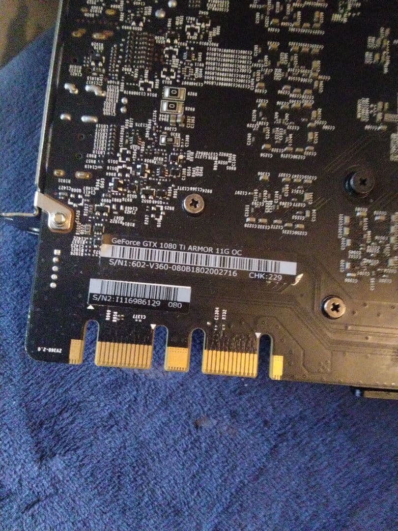 MSI GTX1080Ti ARMOR 11Gb OC 動作未確認