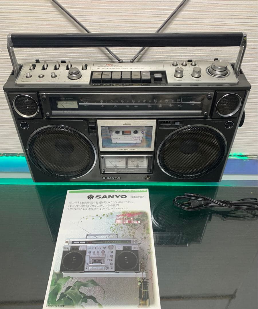 整備品Sanyo サンヨー MR-9600 ラジカセ ラジオ　昭和レトロ 希少品