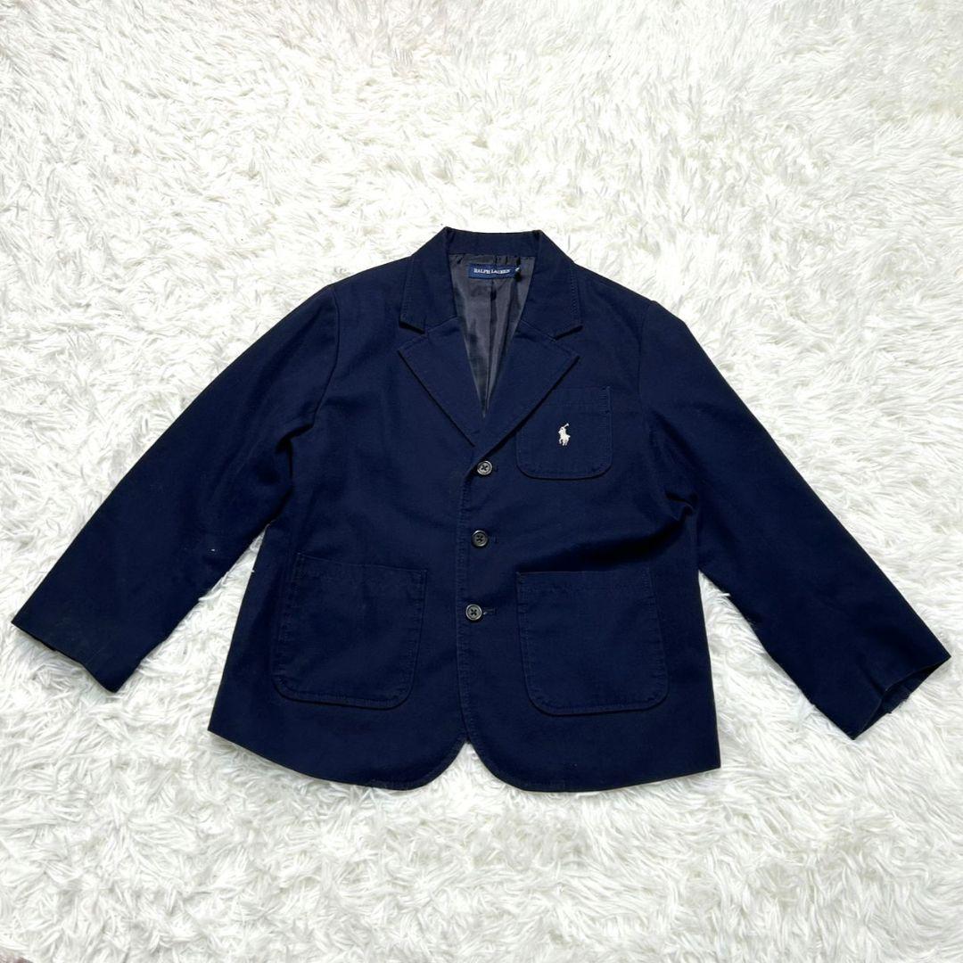 【美品】ラルフローレン フォーマル スーツ キッズ 120 紺ブレ 卒服