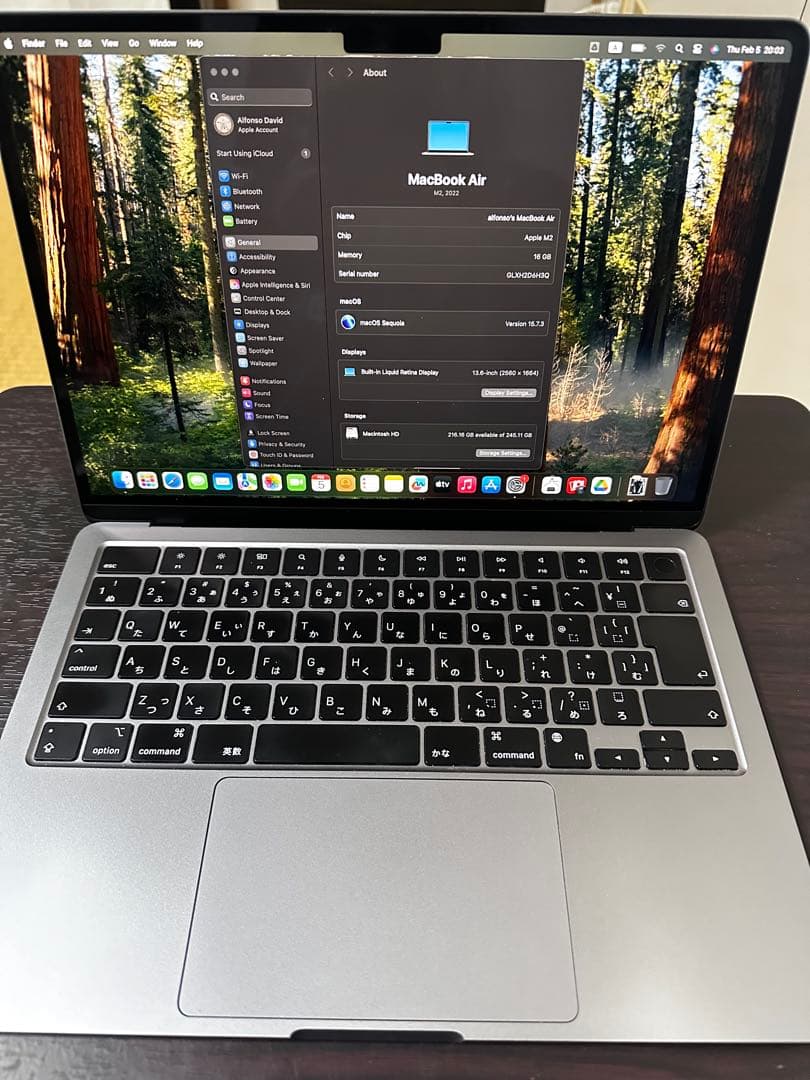 MacBook M2 Air 13.6インチ スペースグレー