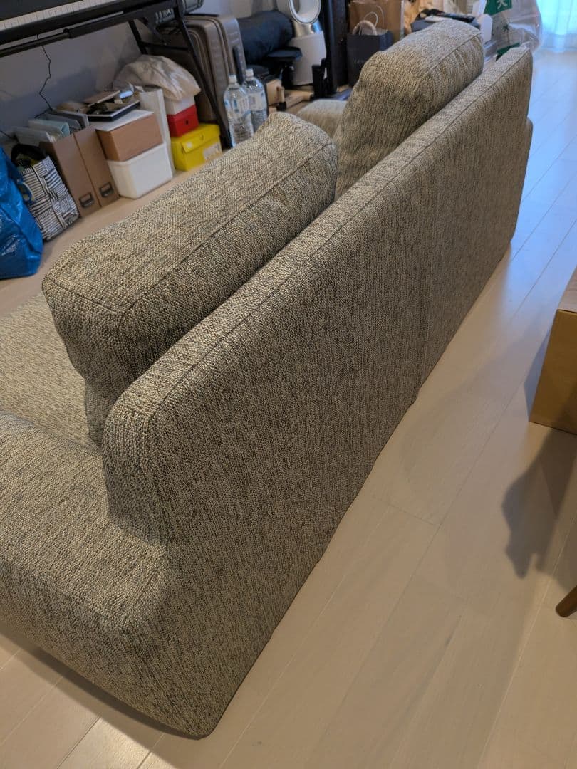 unico GREIGソファ（たのメル便発送） 2.5シーター