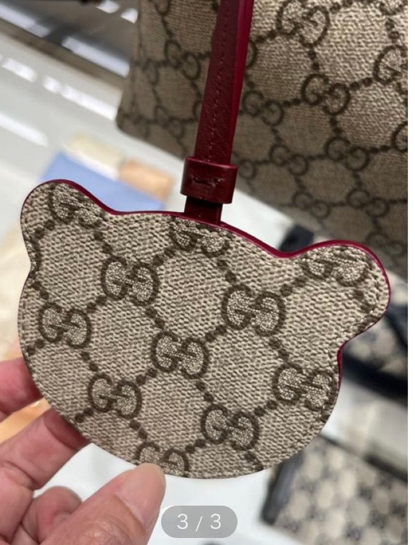 グッチ GUCCI レディース パンダ シェイプ バッグ チャーム 正規品