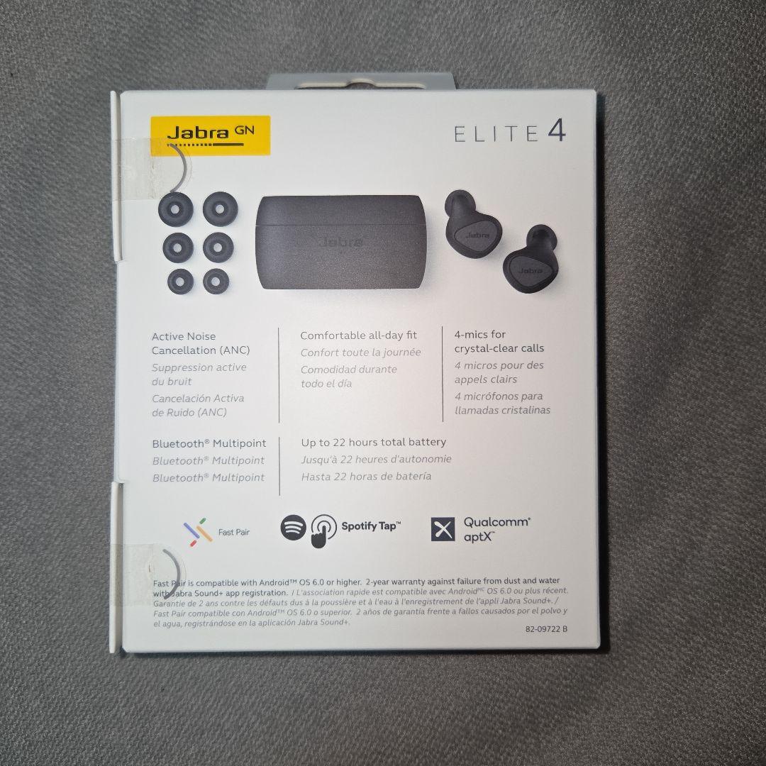 Jabra Elite 4 完全ワイヤレスイヤホン　ダークグレー