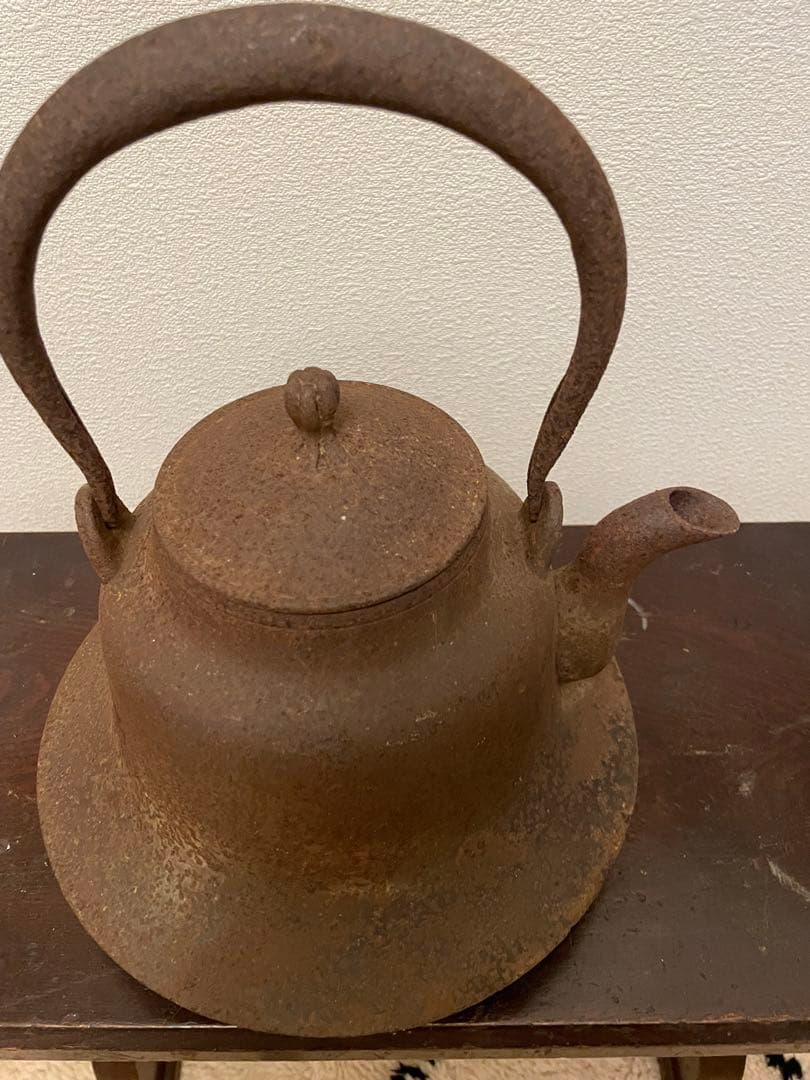 古い羽広鉄瓶　古道具　柳宗悦　民藝