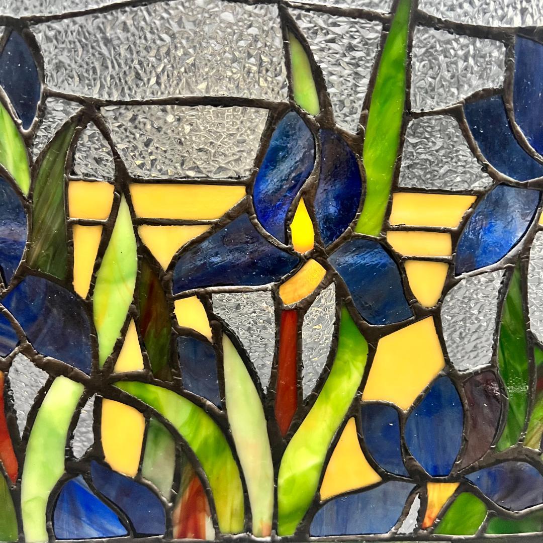 西洋アンティーク　大　ステンドグラス　縦　54cm×横　35cm