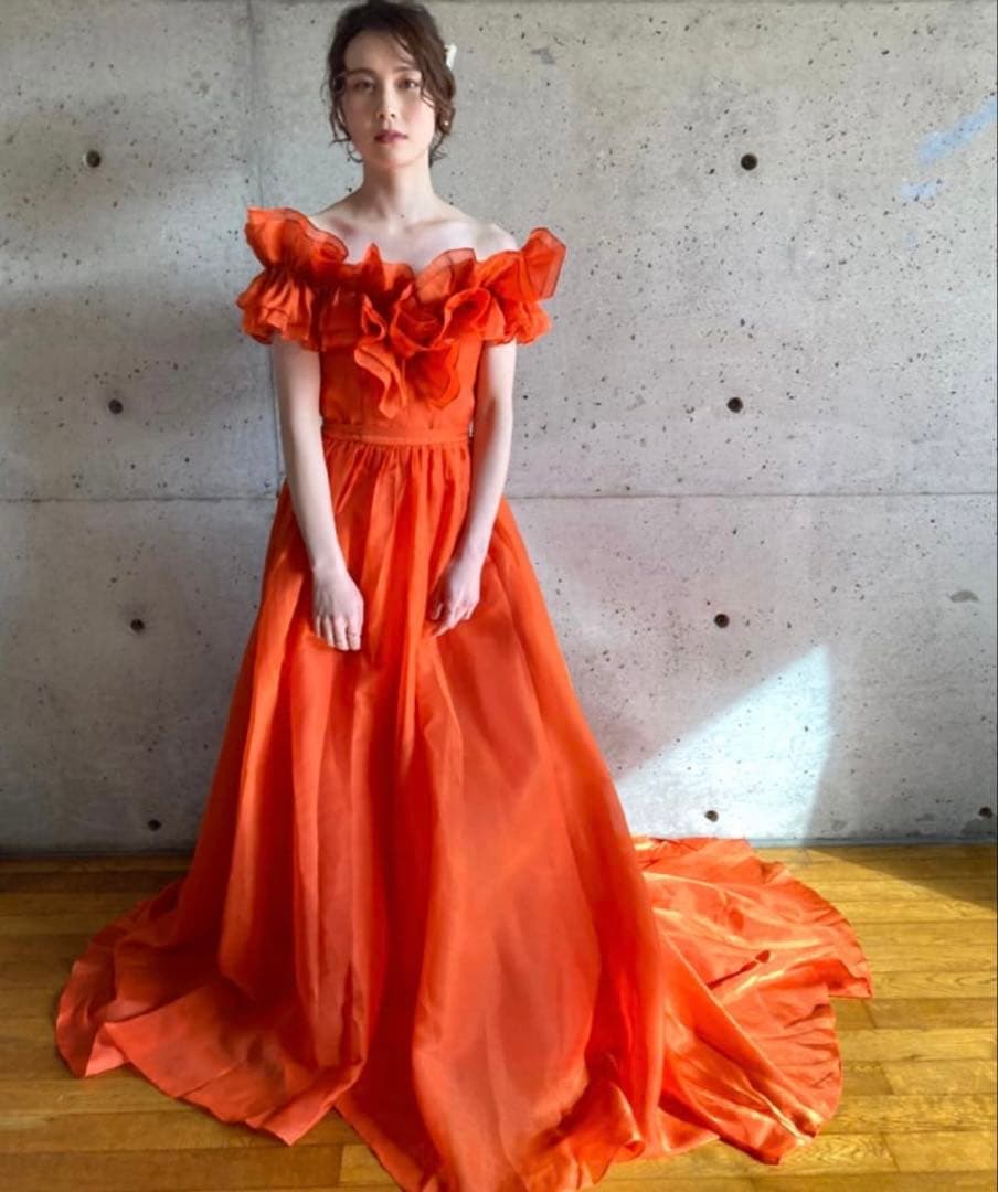 THE URBAN BLANCHE アーバンブランシュ　カラードレス　オレンジ