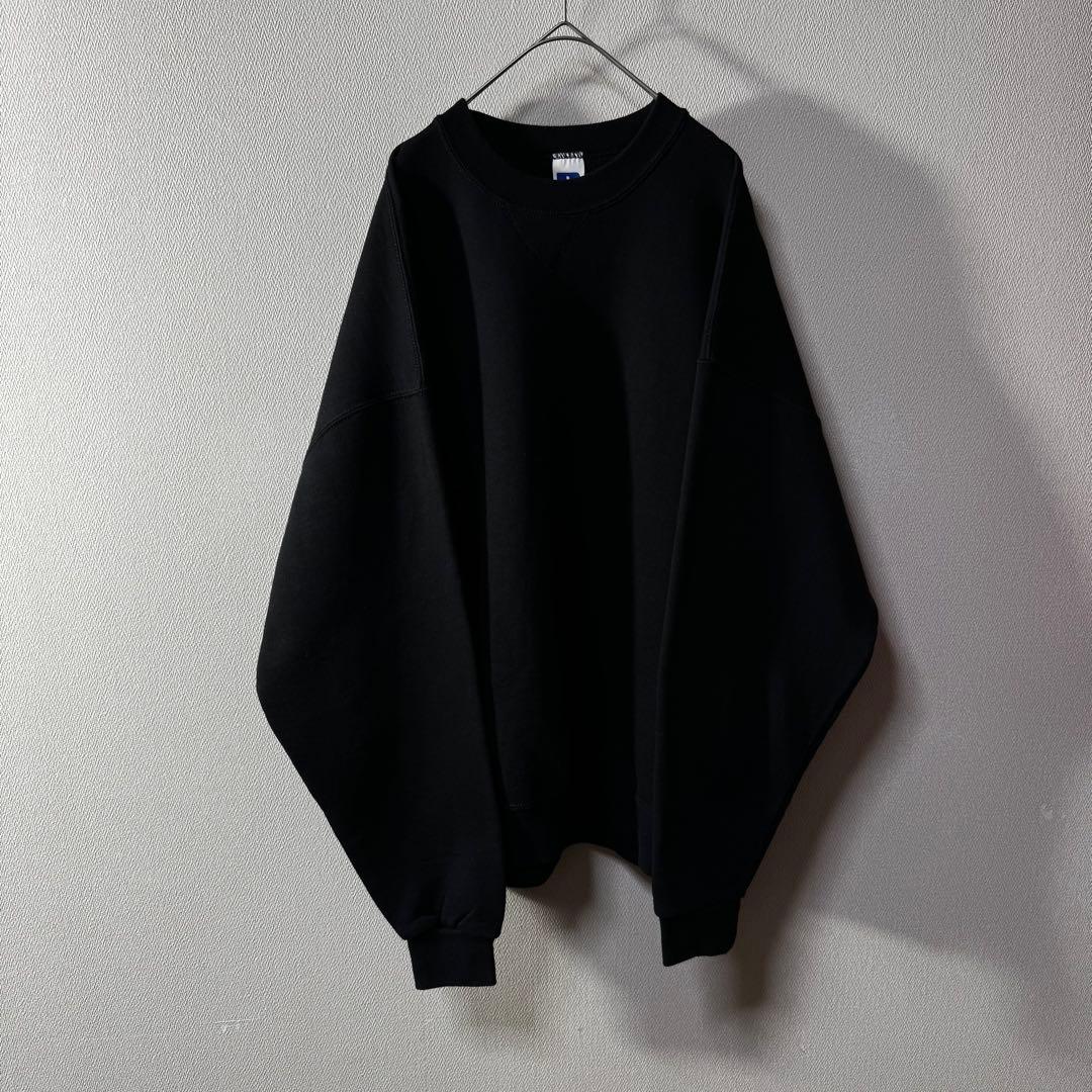 シ*マ様 希少‼️90s 00s RUSSELL 前V ブラック 2XL 無地