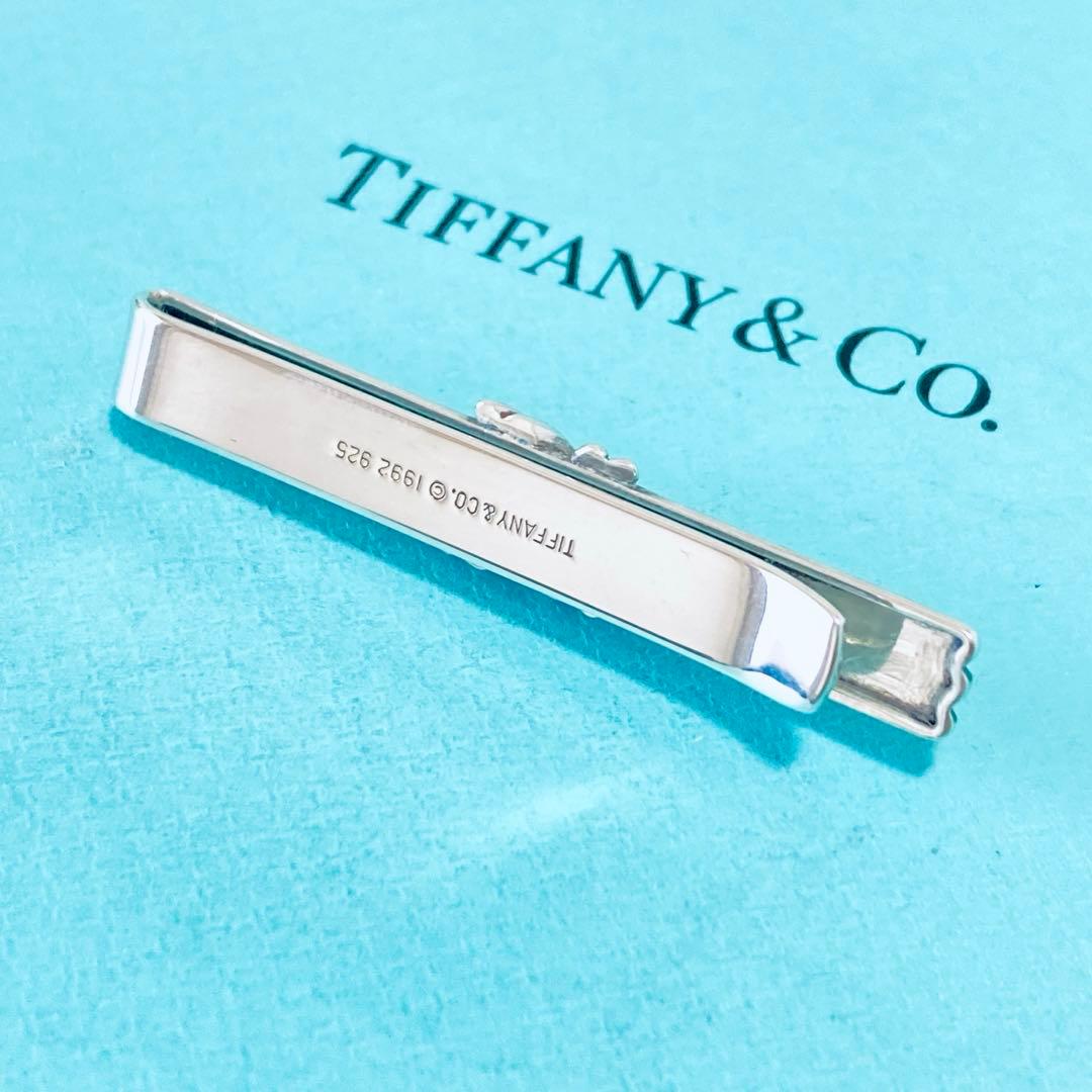 美品 TIFFANYシグネチャー クロス シルバー ネクタイピン A258007
