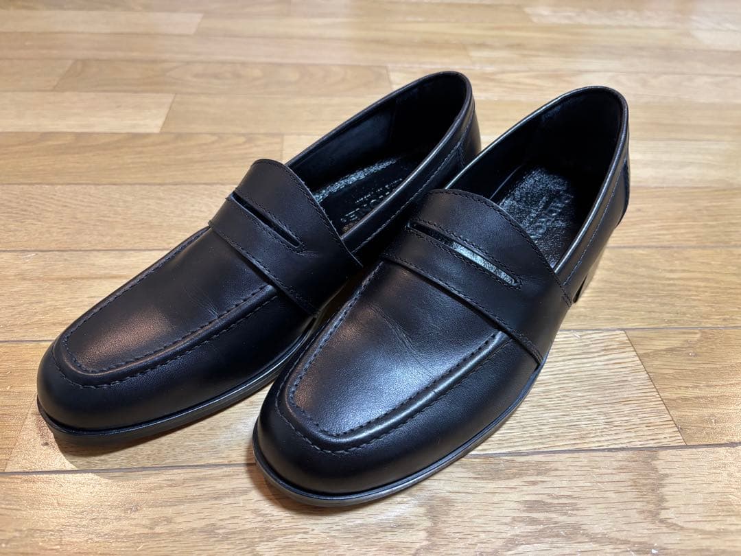 PADRONE パドローネ 黒レザー ローファー