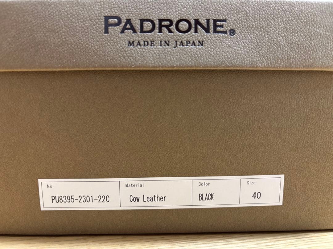 PADRONE パドローネ 黒レザー ローファー