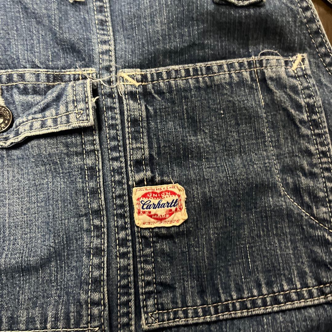 90s carhartt ハートタグ デニムオーバーオール 復刻　ユニセックス
