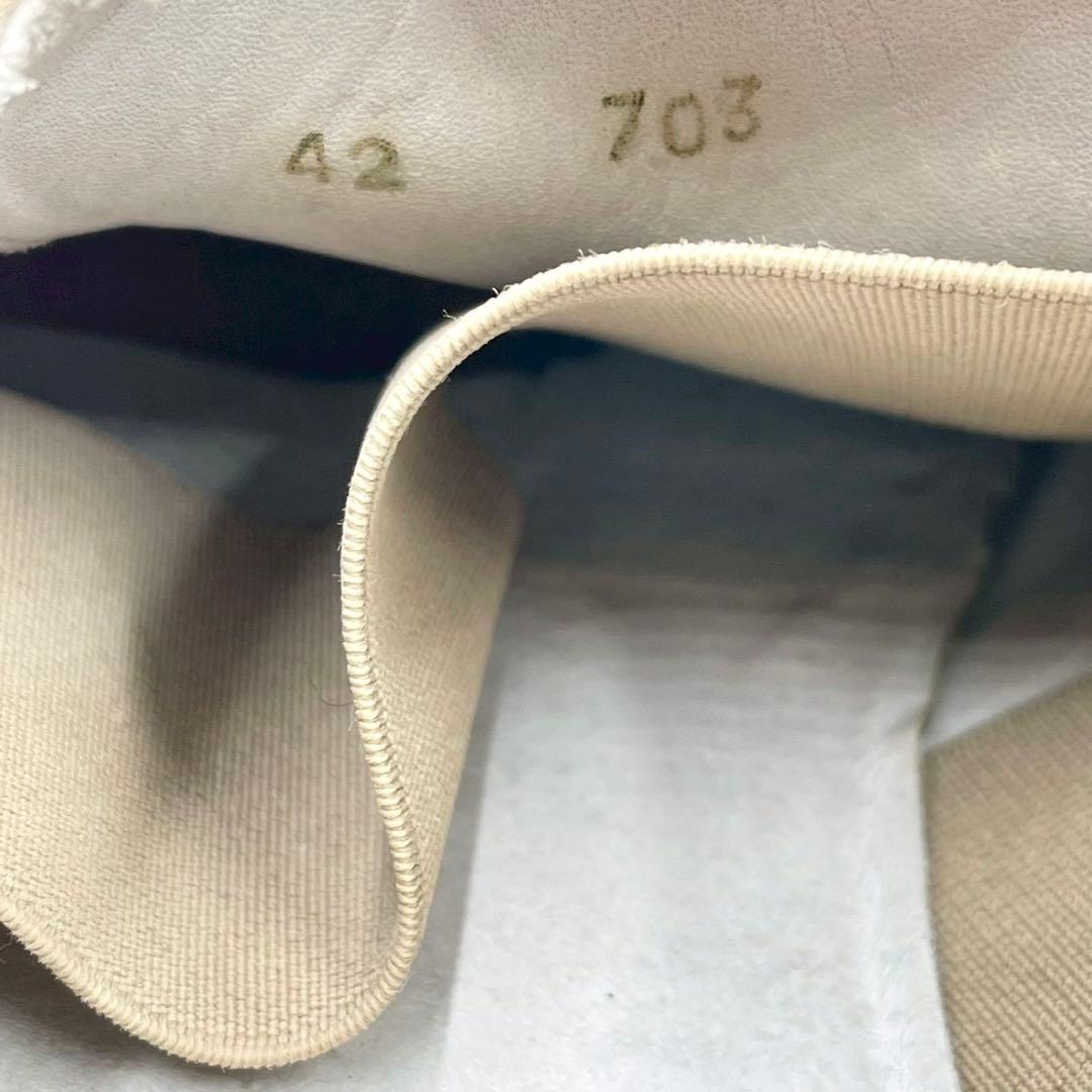 ブッテロ ドレスシューズ 703 内羽根 プレーントゥ 42 ベージュY1533