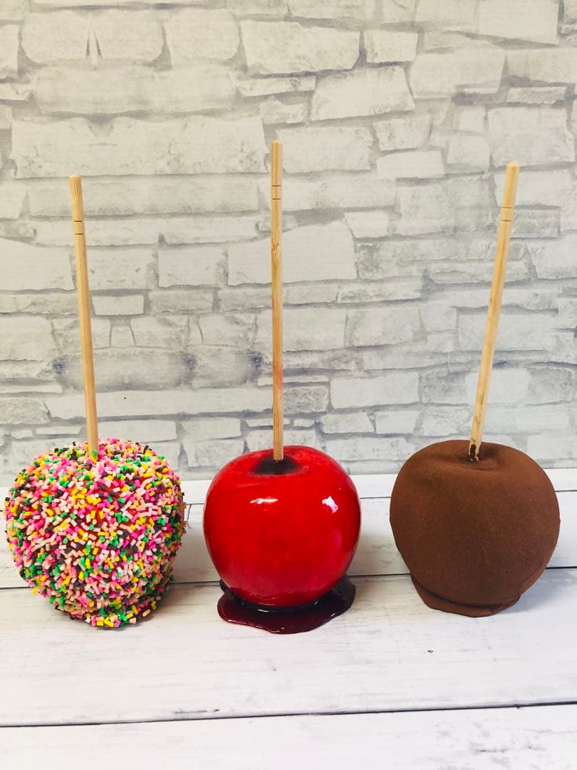 はく　食品サンプル　りんご飴　持ち上げコーヒー