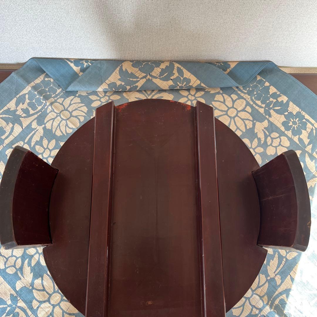 手付き蓋付き桶　漆桶