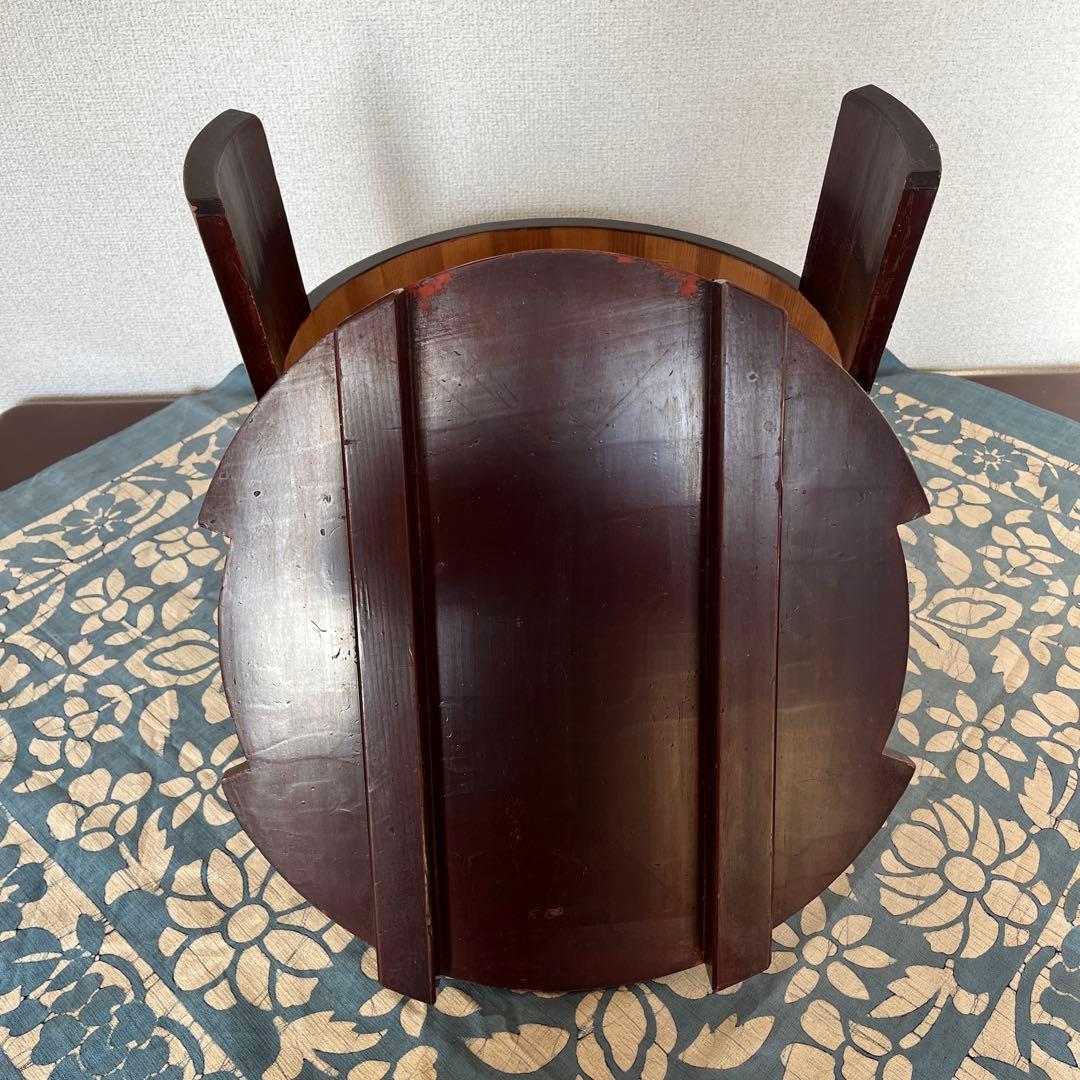 手付き蓋付き桶　漆桶