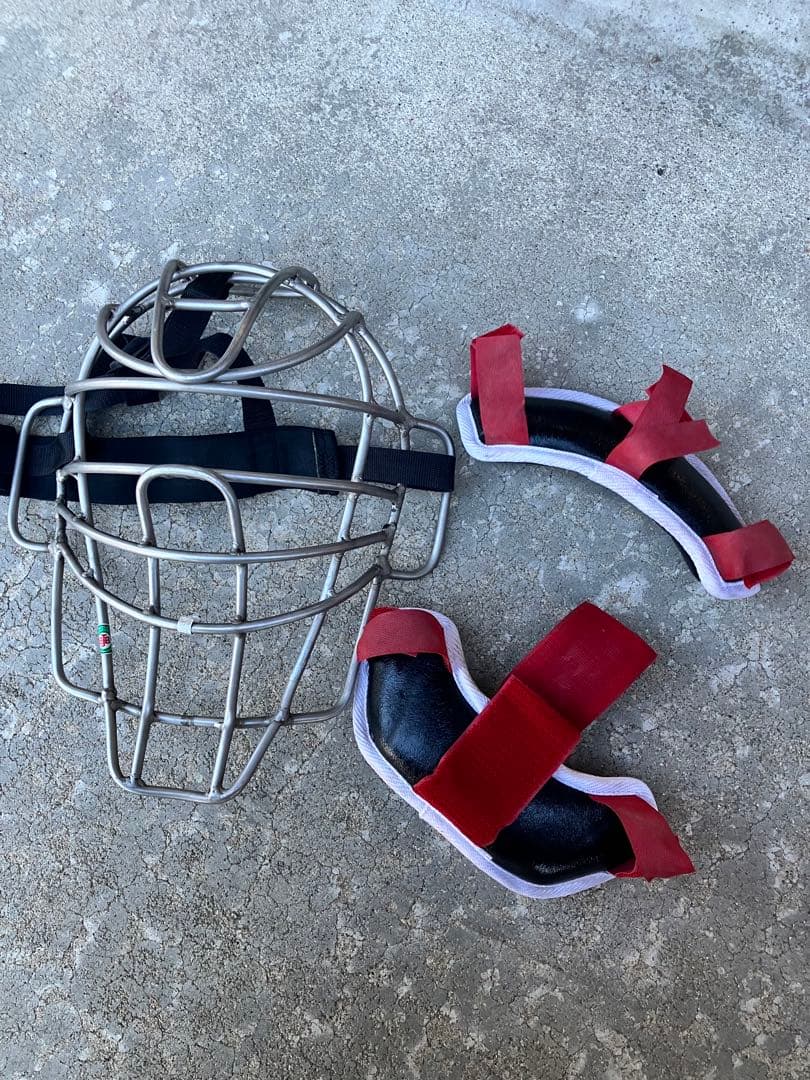 ハタケヤマ　キャッチャー防具セット　マスク　プロテクター　レガース　軟式大人用