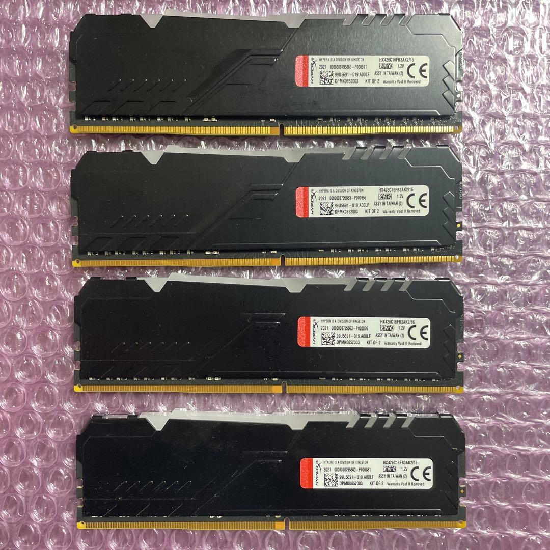 HYPERX FURY RGB DDR4 8GB 4枚セット