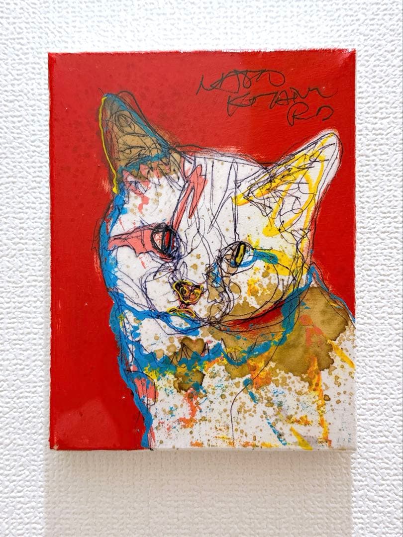 北村直登さん　原画　F0「 家族の事情や秘密を持っている　猫」