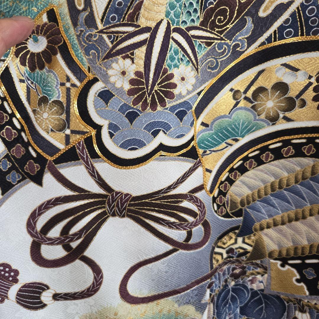 No22 正絹　男の子お祝い着物　産着　長襦袢付き　七五三　美品