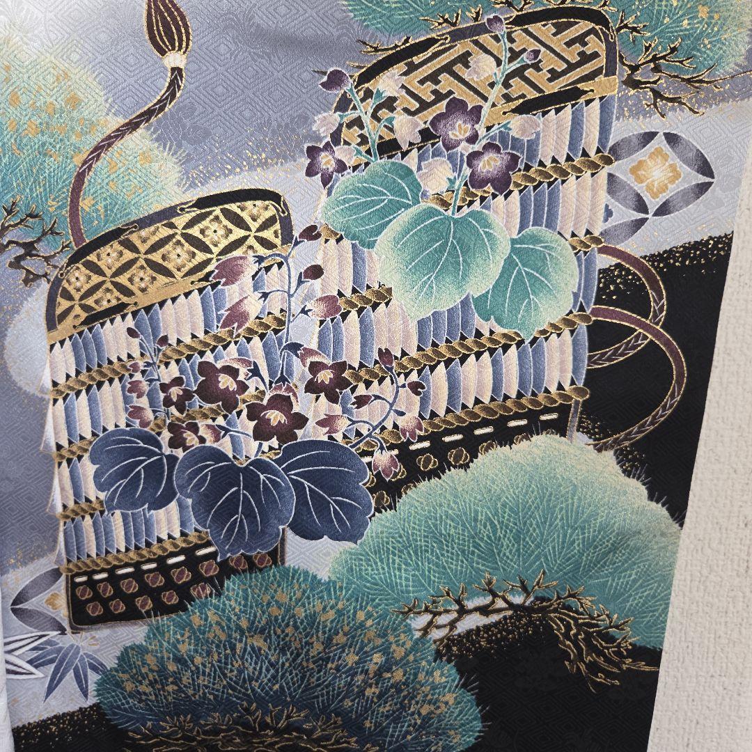 No22 正絹　男の子お祝い着物　産着　長襦袢付き　七五三　美品