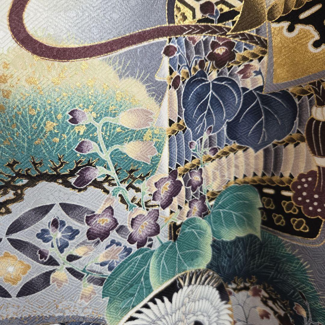 No22 正絹　男の子お祝い着物　産着　長襦袢付き　七五三　美品