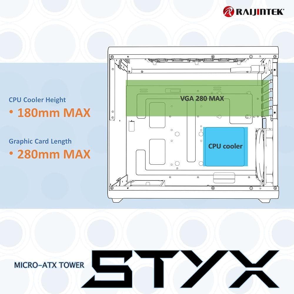 RAIJINTEK キューブ型PCケース 0R200025(STYX BLACK
