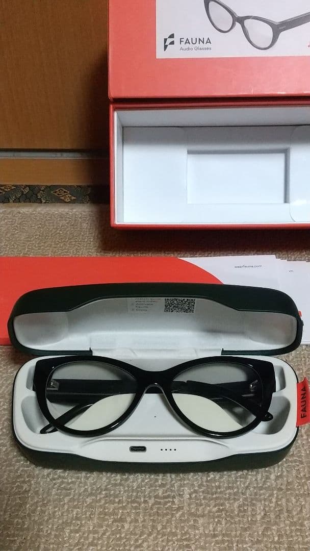 FAUNA オーディオグラス スマートグラス スピーカー ウーファー搭載 箱付
