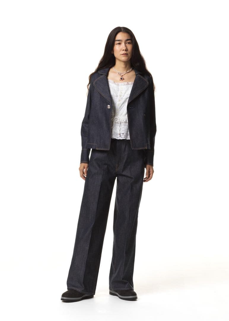 45R 45rpm ライ麦デニム　レフアジャケット　濃