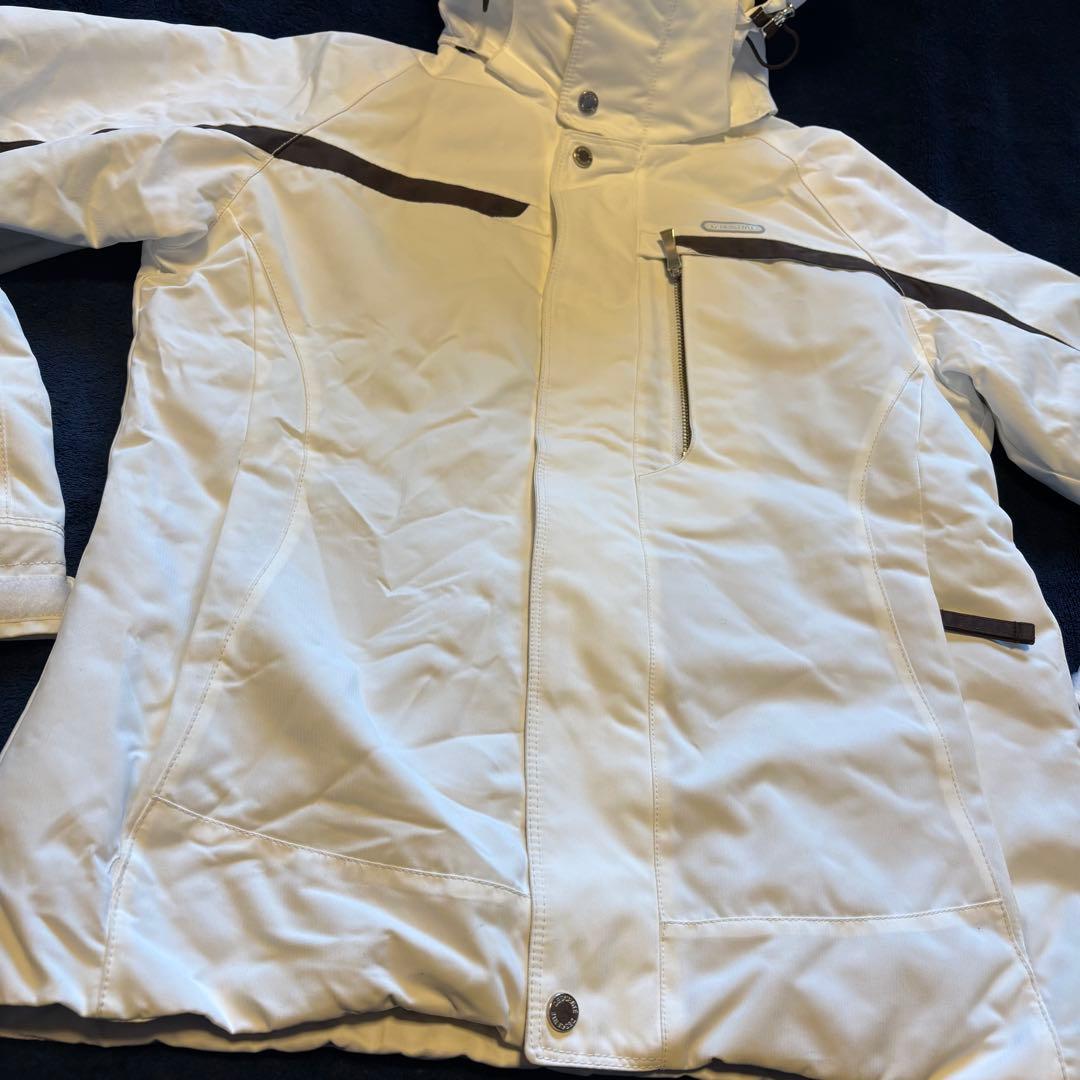 【美品】DESCENTEデサント　レディース　スキーウェア　サイズ7 白茶