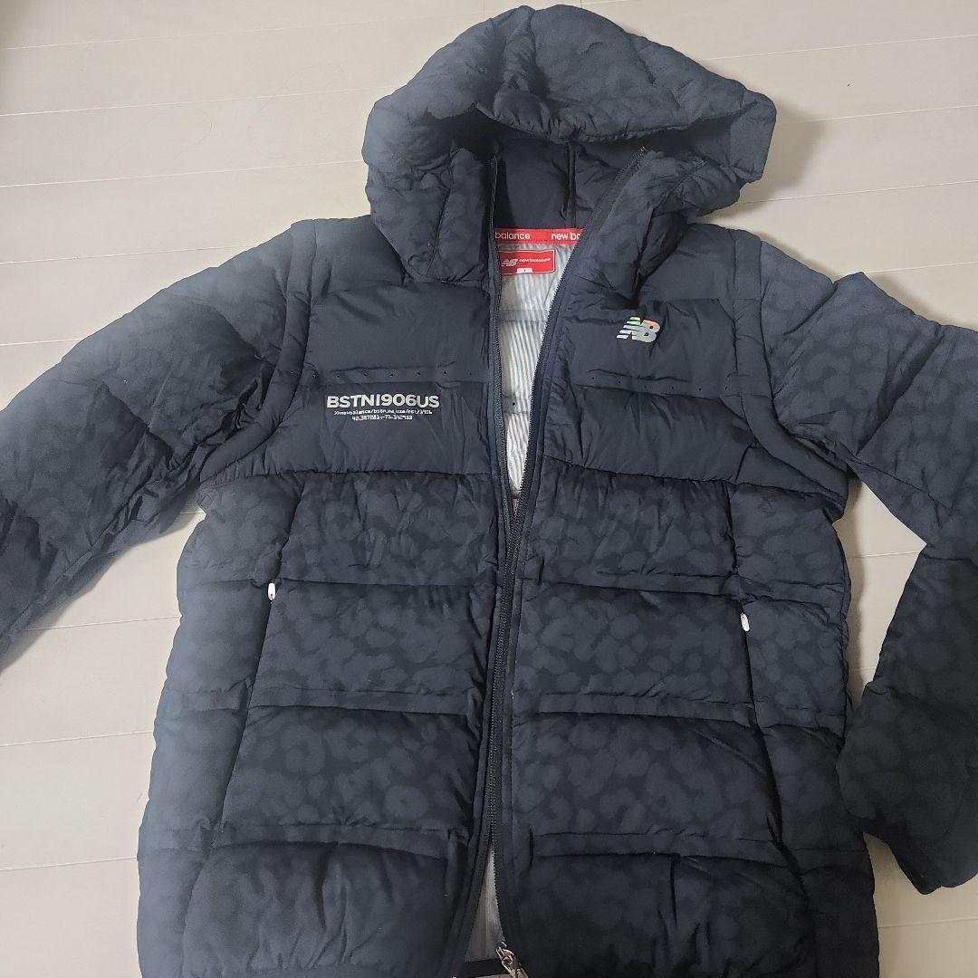 ニューバランスゴルフ　1/M ダウンジャケット　2way ブラック　レオパード