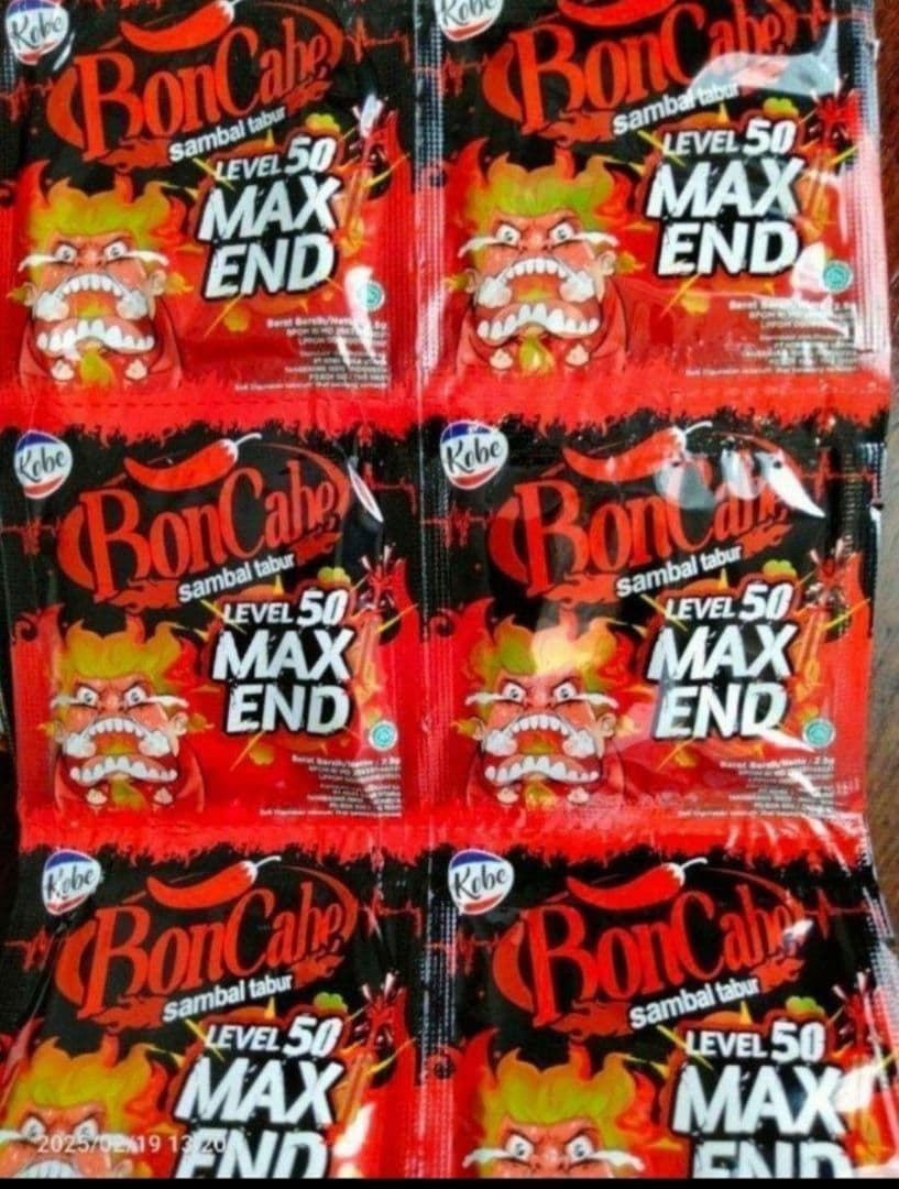 インドネシア BON チリ激辛唐辛子レベル50マックス・エンド (240袋)