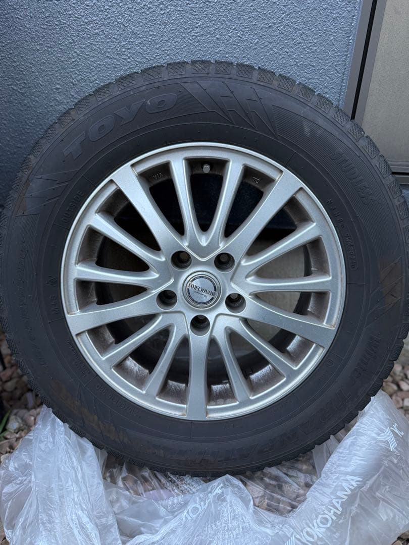 スタッドレス&アルミホイル4本セット アルファード装着 16インチ