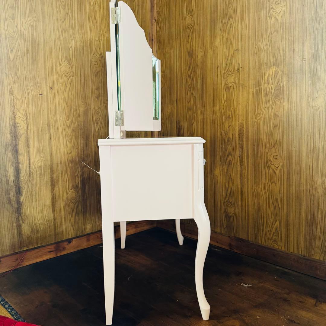 美品★ 東海家具 Fleur ドレッサー スツール ホワイト　猫脚　三面鏡