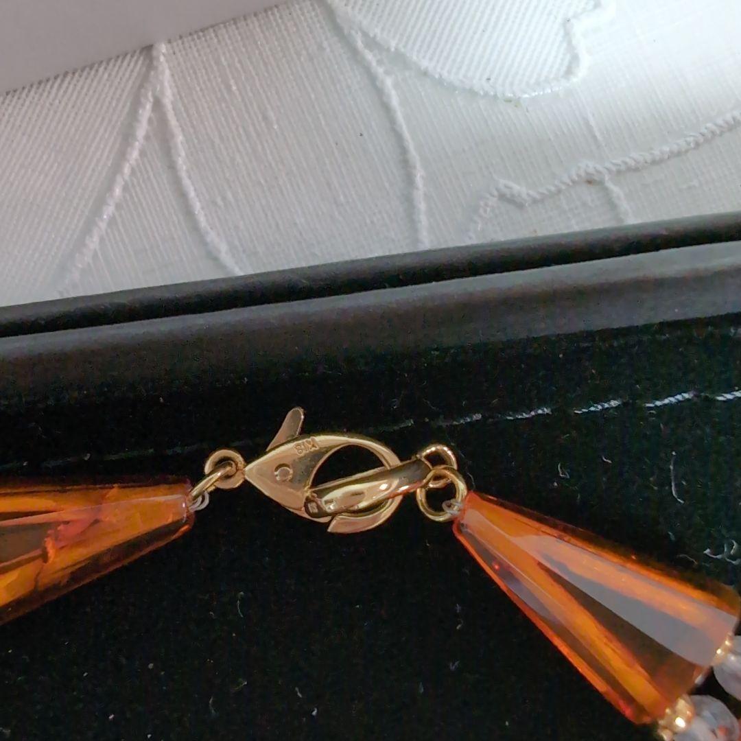 ✰限定お値下げ❗️❣K18 琥珀ペンダントToP K18 琥珀ネックレス